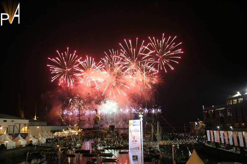 Photo feu d'artifice fêtes maritimes de Brest 2008